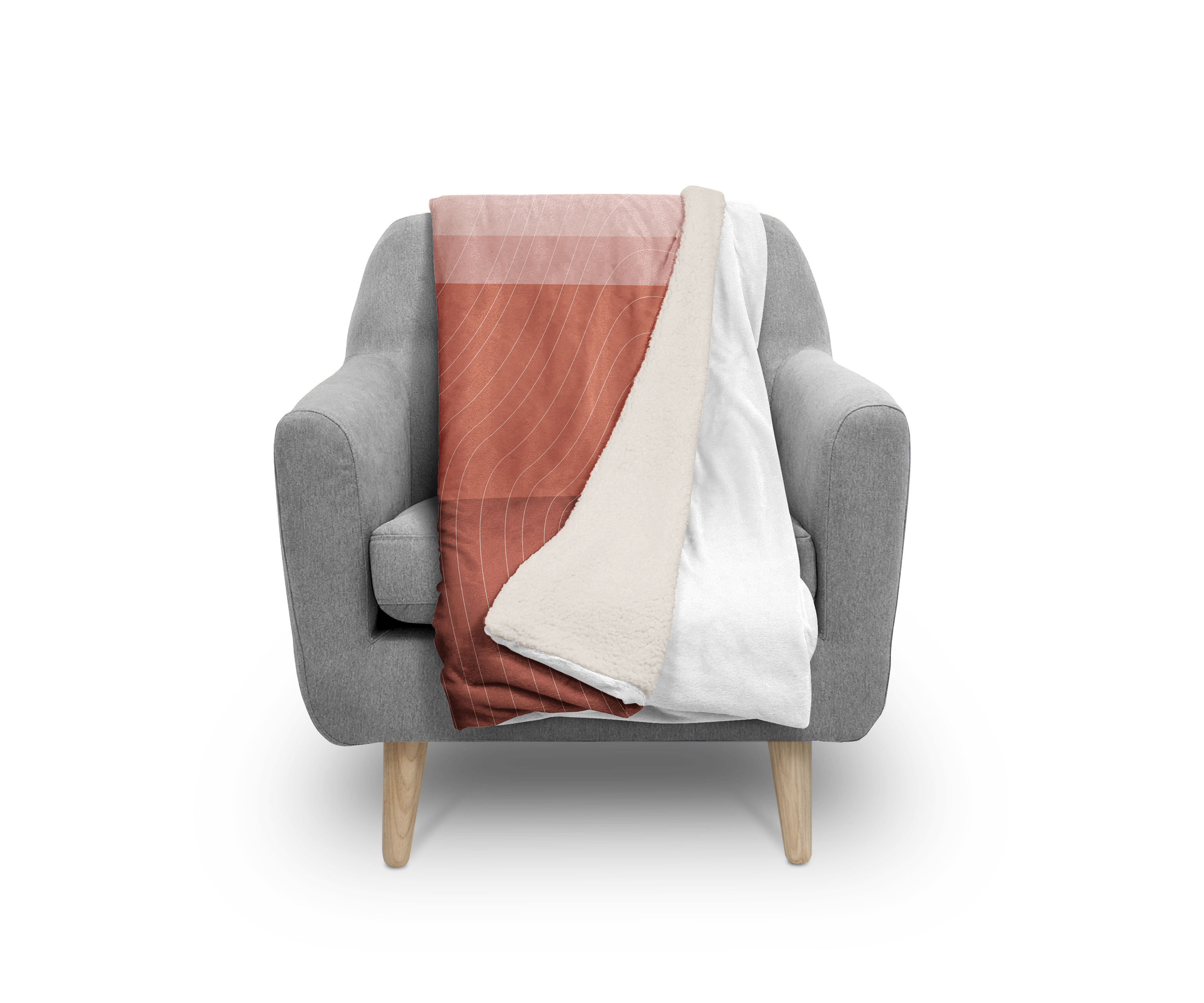 armchair with blanket